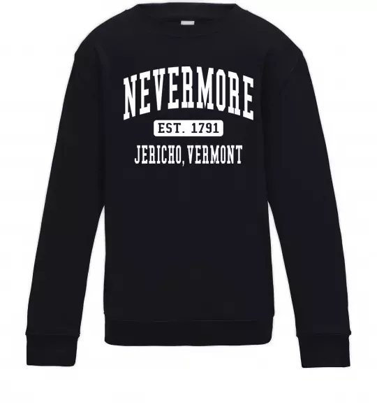 Детский Свитшот Nevermore vermont Черный фото