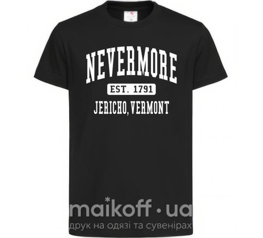 Детская футболка Nevermore vermont Черный фото