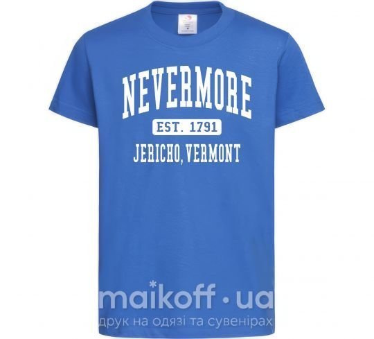Детская футболка Nevermore vermont Ярко-синий фото