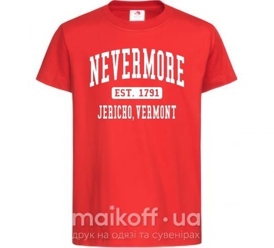 Дитяча футболка Nevermore vermont Червоний фото