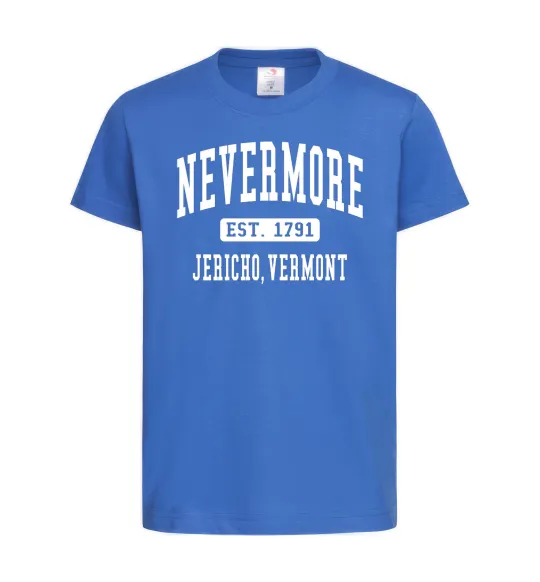 Детская футболка Nevermore vermont Ярко-синий фото