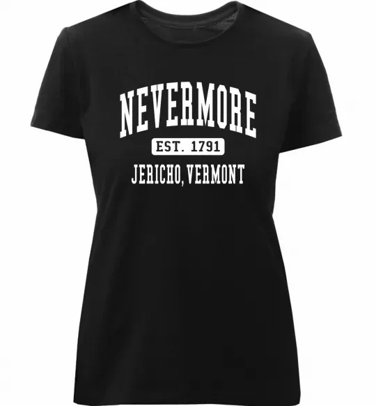 Женская премиум футболка Nevermore vermont Черный фото