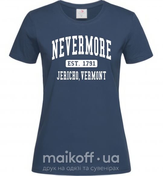 Женская футболка Nevermore vermont Темно-синий фото