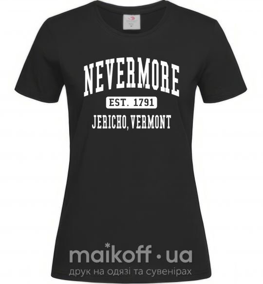 Жіноча футболка Nevermore vermont Чорний фото