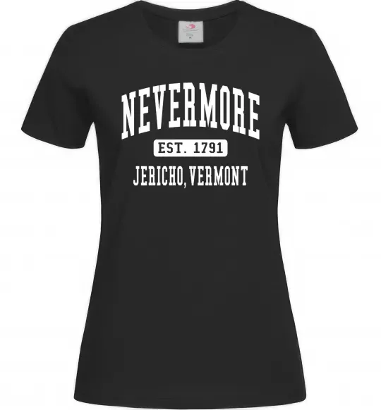 Жіноча футболка Nevermore vermont Чорний фото