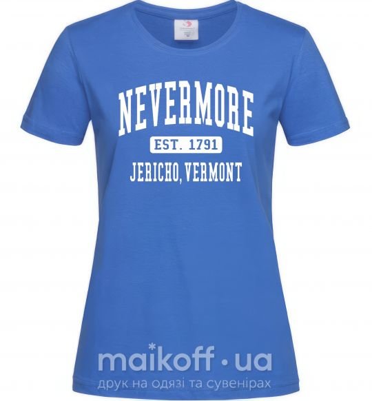 Женская футболка Nevermore vermont Ярко-синий фото