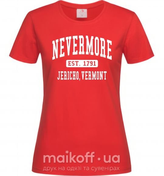 Женская футболка Nevermore vermont Красный фото