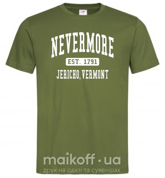 Мужская футболка Nevermore vermont Оливковый фото