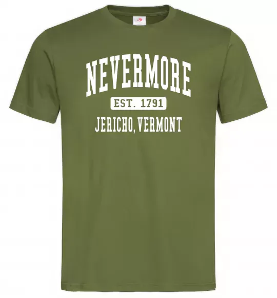 Мужская футболка Nevermore vermont Оливковый фото