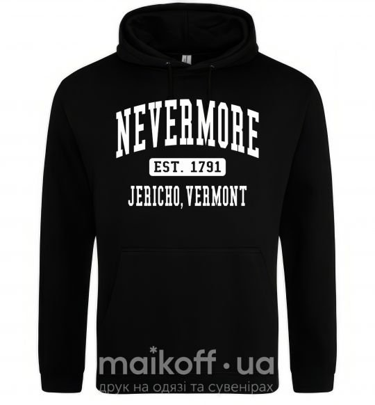 Мужская толстовка (худи) Nevermore vermont Черный фото