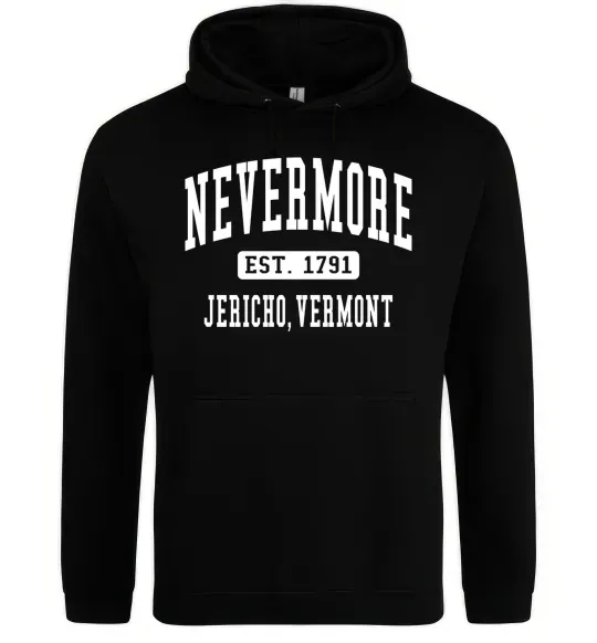 Мужская толстовка (худи) Nevermore vermont Черный фото