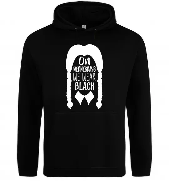 Мужская толстовка (худи) On wednesday we wear black Черный фото