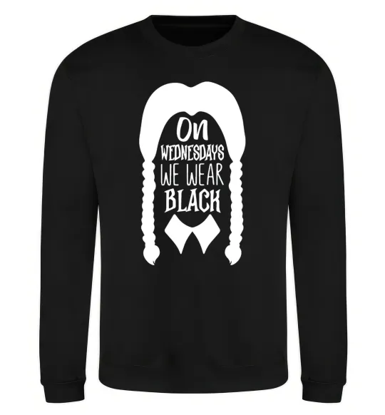 Свитшот On wednesday we wear black Черный фото