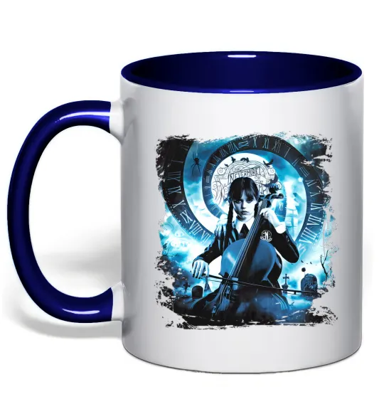 Чашка с цветной ручкой Wednesday cello Глубокий темно-синий фото