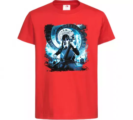 Дитяча футболка Wednesday cello Червоний фото