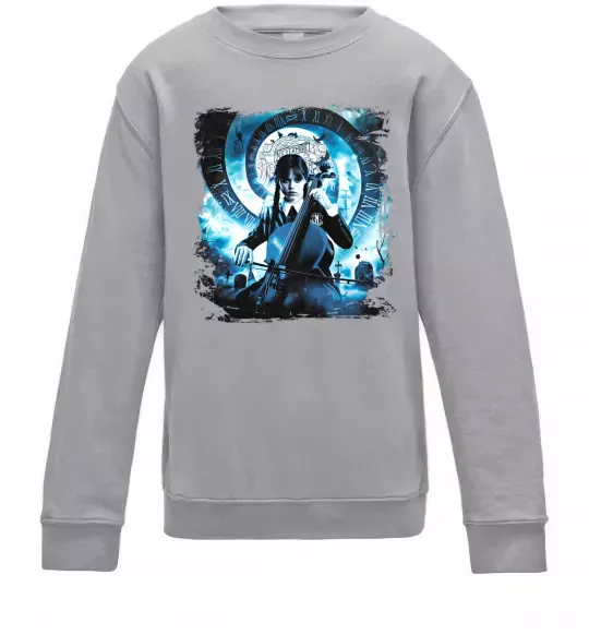 Дитячий світшот Wednesday cello Сірий меланж фото