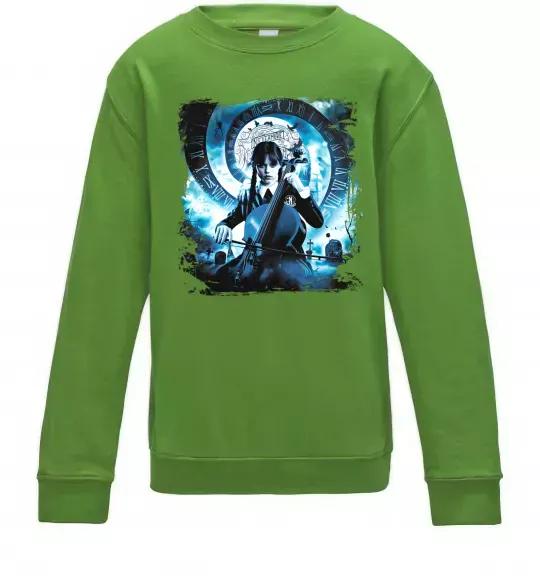 Дитячий світшот Wednesday cello Лаймовий фото