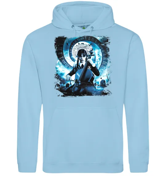 Жіноча толстовка (худі) Wednesday cello Блакитний фото