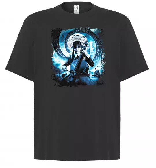 Футболка Оверсайз Wednesday cello Черный фото