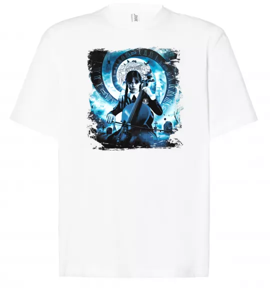 Футболка Оверсайз Wednesday cello Белый фото