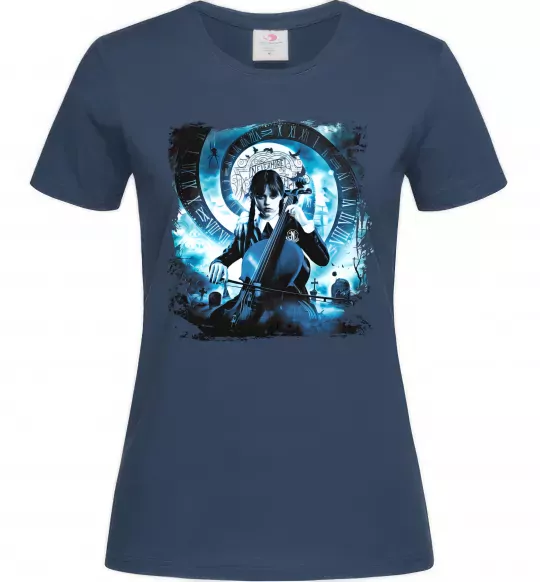 Женская футболка Wednesday cello Темно-синий фото