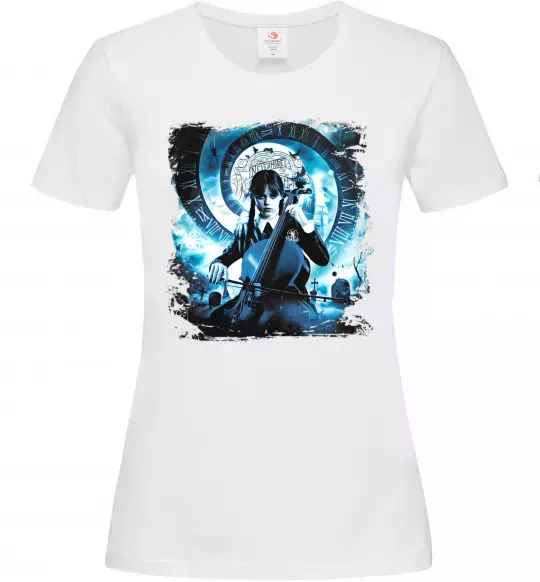 Женская футболка Wednesday cello Белый фото