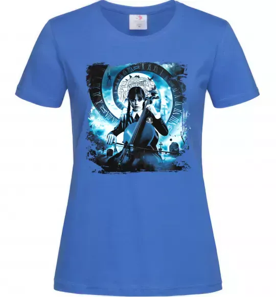 Женская футболка Wednesday cello Ярко-синий фото