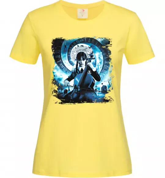 Женская футболка Wednesday cello Лимонный фото