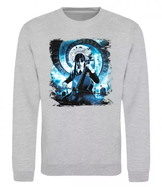 Свитшот Wednesday cello Серый меланж фото