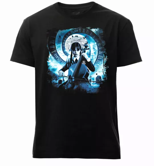 Чоловіча преміум футболка Wednesday cello Чорний фото