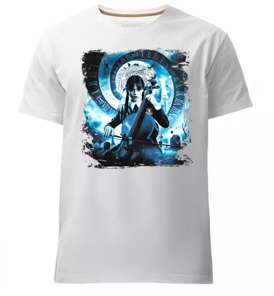 Чоловіча преміум футболка Wednesday cello Білий фото