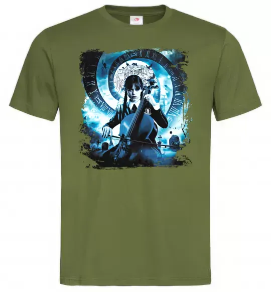 Чоловіча футболка Wednesday cello Оливковий фото