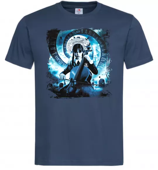 Чоловіча футболка Wednesday cello Темно-синій фото