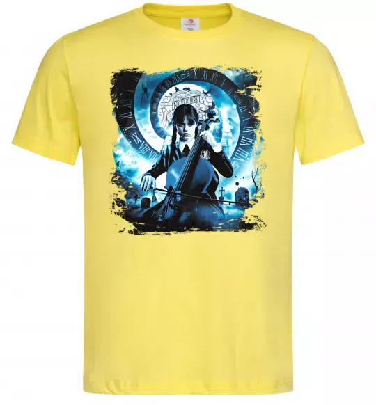 Чоловіча футболка Wednesday cello Лимонний фото