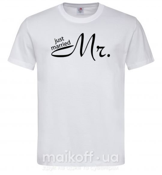 Чоловіча футболка MR. розмір L Білий фото
