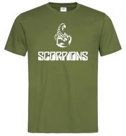 Чоловіча футболка Scorpions logo розмір, колір - оливковий, розмір - S