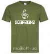 Мужская футболка Scorpions logo розмір S Оливковый фото