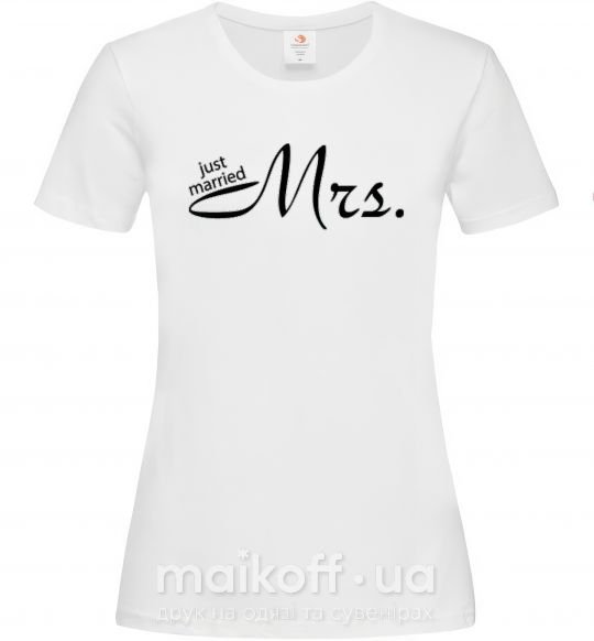 Жіноча футболка MRS. розмір М Білий фото