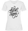 Жіноча футболка Girl boss розмір XS Білий фото