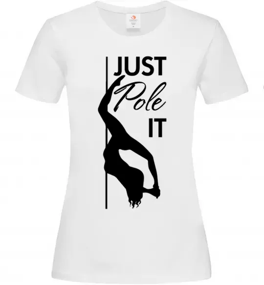 Жіноча футболка Just pole it розмір S Білий фото