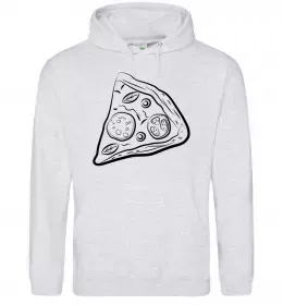 Чоловіча толстовка (худі) Part of pizza S Сірий меланж фото
