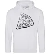 Мужская толстовка (худи) Part of pizza S Серый меланж Мужская толстовка (худи) Part of pizza S Серый меланж фото