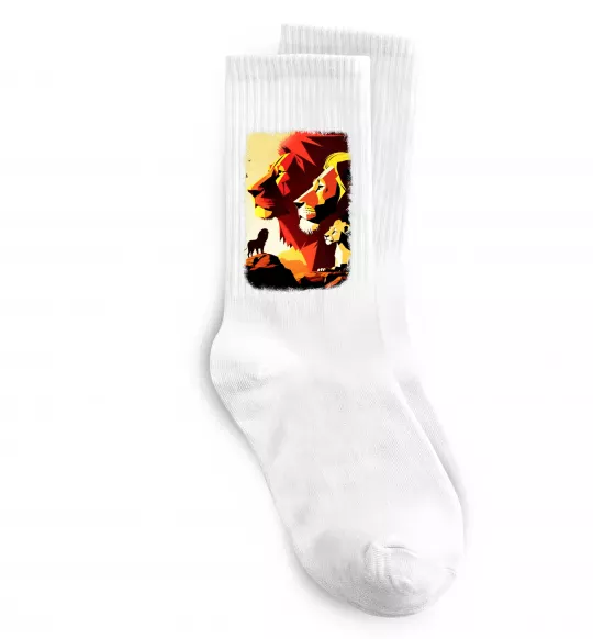 Носки Король лев Белый фото
