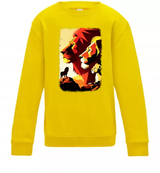 Детский Свитшот Король лев Солнечно желтый фото