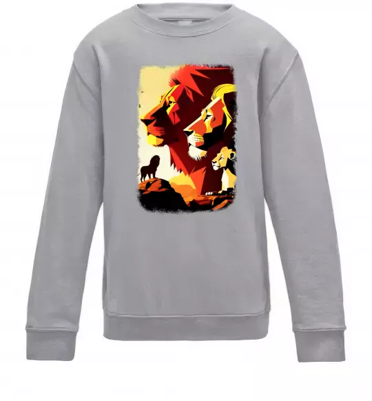 Детский Свитшот Король лев Серый меланж фото