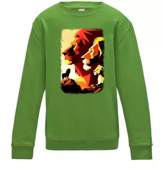 Детский Свитшот Король лев Лаймовый фото