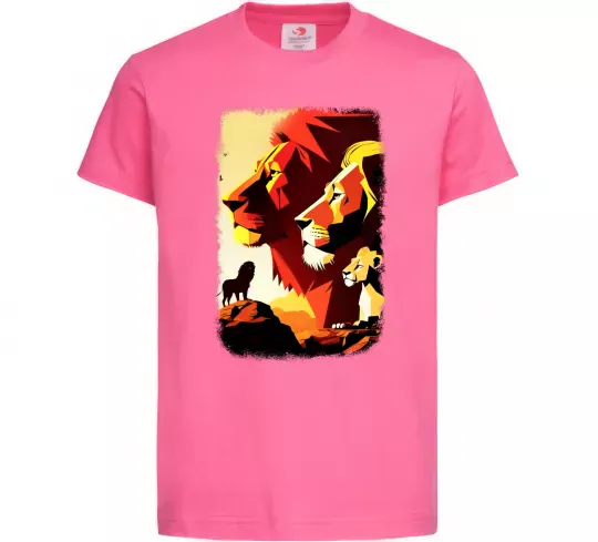 Дитяча футболка Король лев Яскраво-рожевий фото