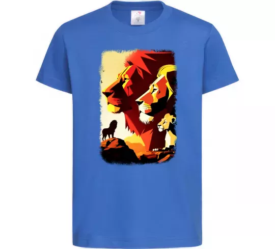 Дитяча футболка Король лев Яскраво-синій фото