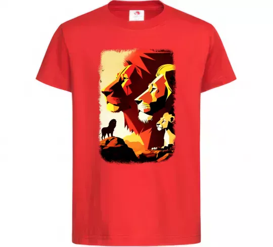 Дитяча футболка Король лев Червоний фото