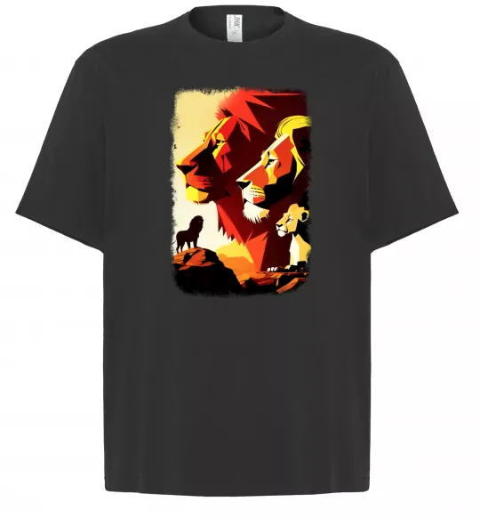 Футболка Оверсайз Король лев Черный фото